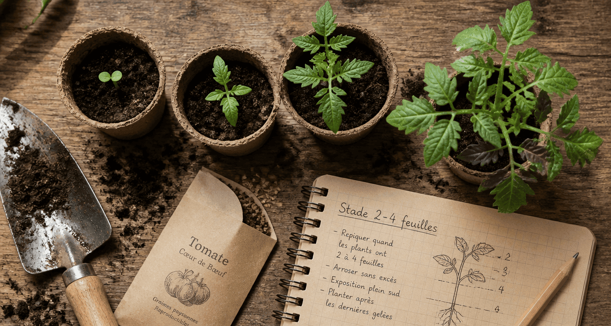 À combien de feuilles repiquer les tomates en godets