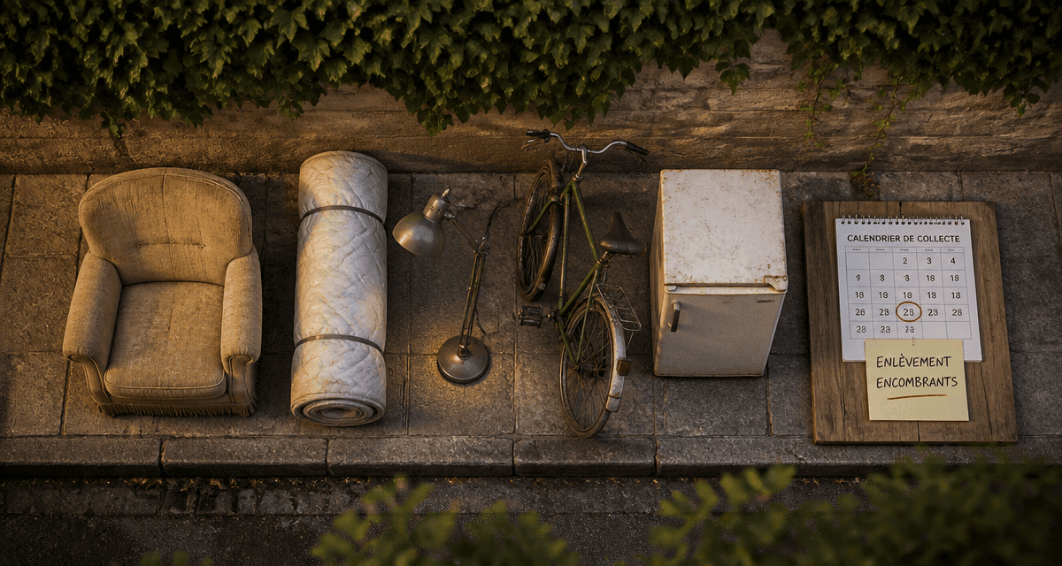encombrants bordeaux objets sur trottoir