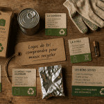 logo poubelle avec flèche signification recyclage