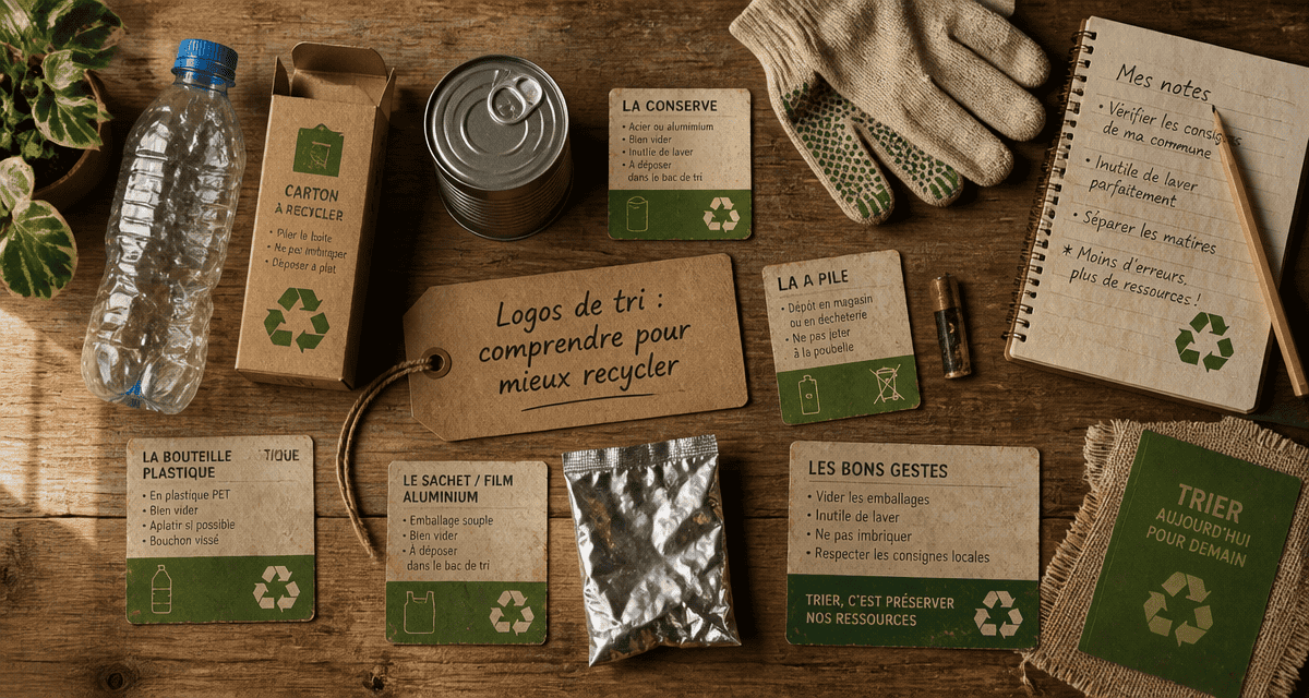 logo poubelle avec flèche signification recyclage