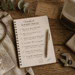 Checklist odeur humidité maison sur plan de travail