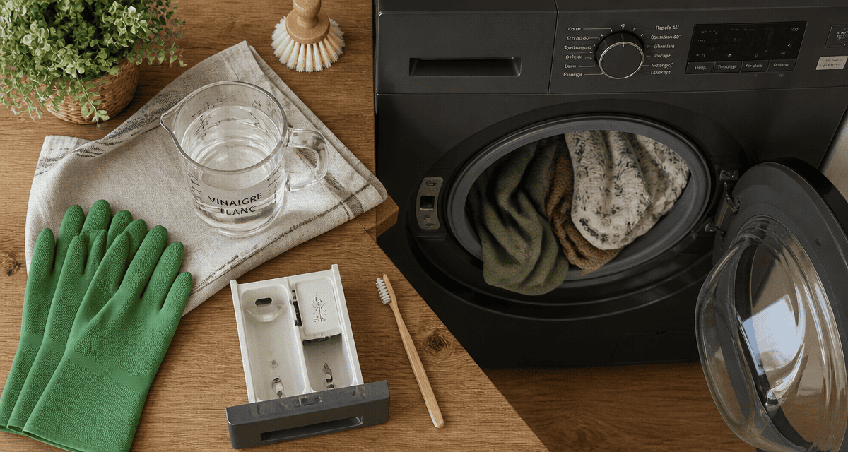 où mettre le vinaigre blanc dans la machine à laver vue accessoires