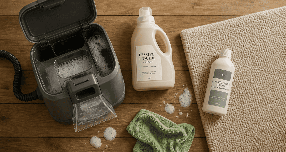 peut on mettre lessive dans shampouineuse sur plan de travail