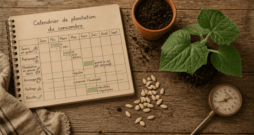 quand planter concombre calendrier graines plant