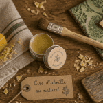 que faire avec de la cire d abeille sur table atelier cosmétique bois cuisine