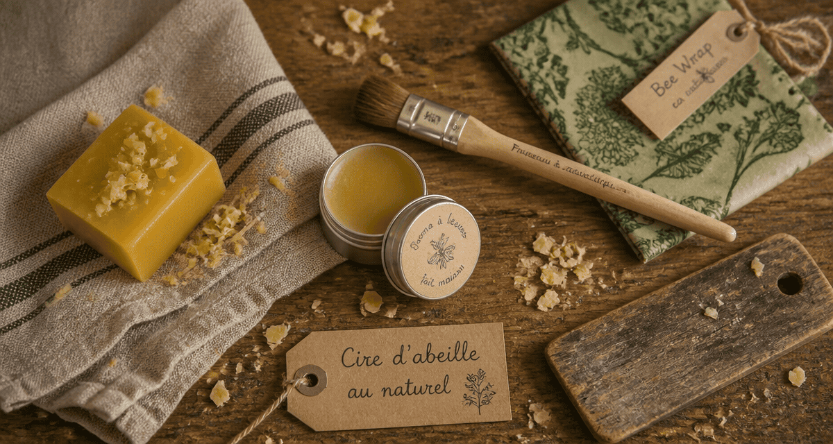 que faire avec de la cire d abeille sur table atelier cosmétique bois cuisine