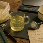 Combien de bougies pour 1kg de cire : calcul avec verre doseur et balance