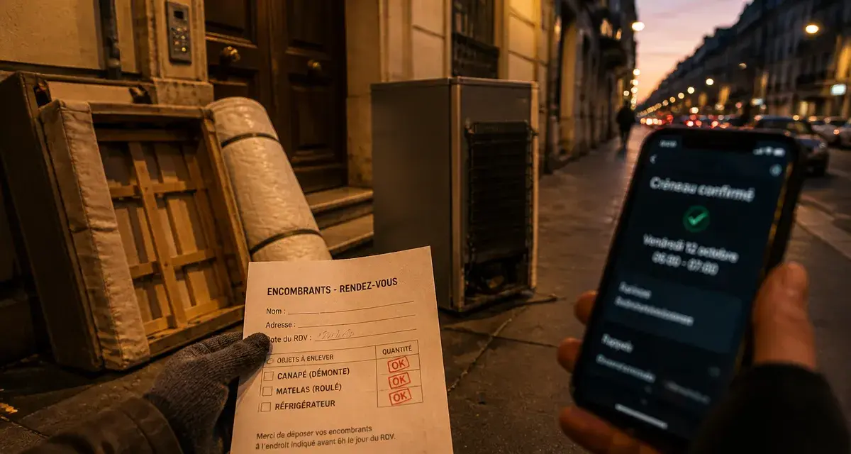 Encombrants marseille : rendez-vous enlèvement gratuit, canapé et matelas devant immeuble