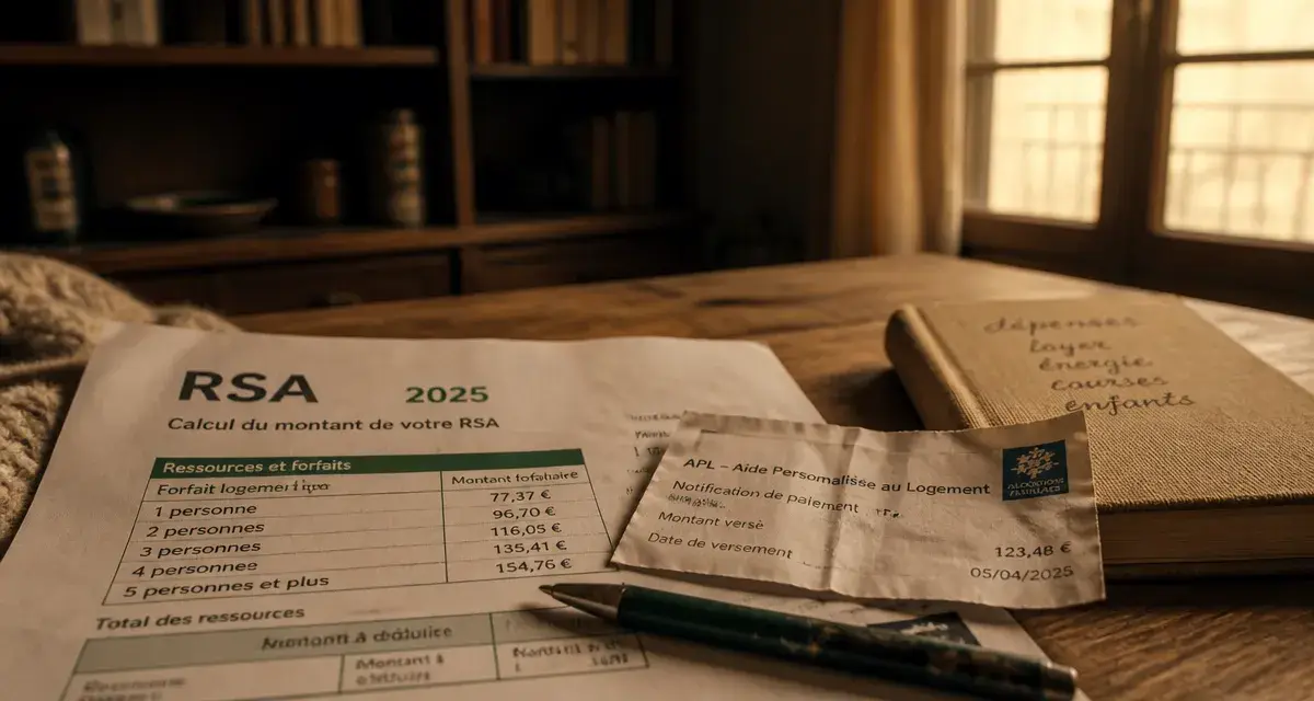 Forfait logement rsa 2025 : montants et calcul, feuille RSA 2025