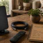 meilleure antenne interieure tv sur table en bois