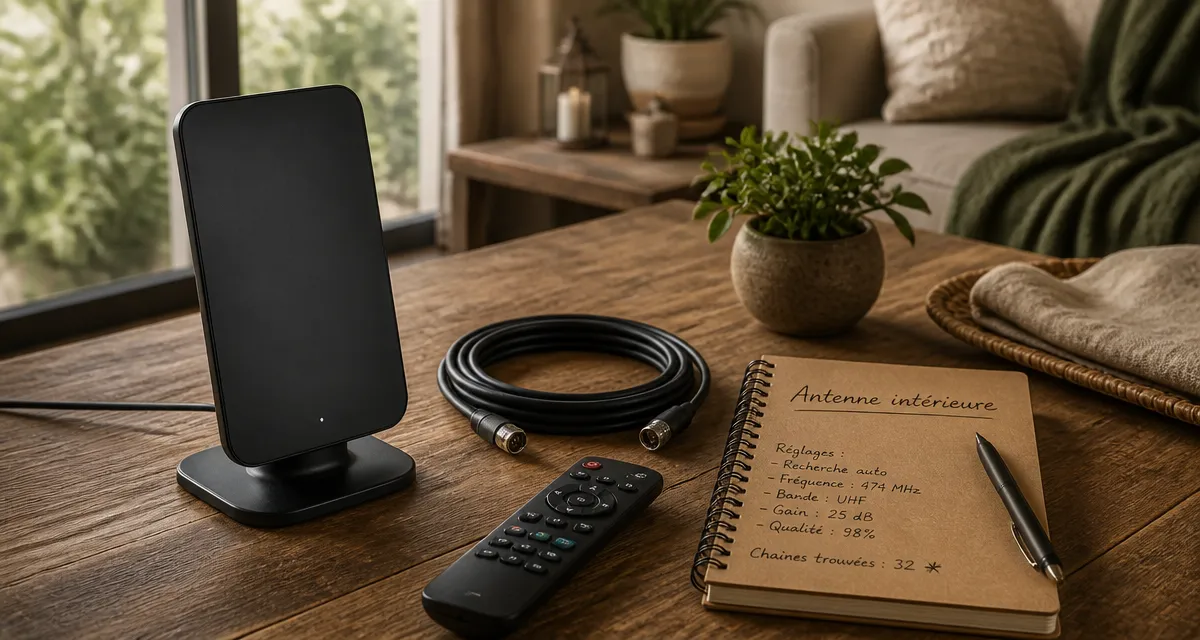 meilleure antenne interieure tv sur table en bois