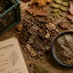 temps décomposition feuilles mortes sur plan de travail compost