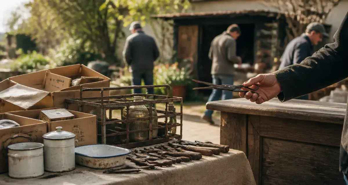 Vide maison 85 : étal de chinerie en Vendée, ciseaux de couture