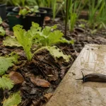 À quoi servent les limaces : limace au jardin après la pluie, jeunes plants protégés
