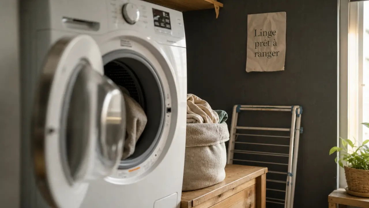 Avis lave linge séchant : lave-linge en buanderie compacte, linge à sécher