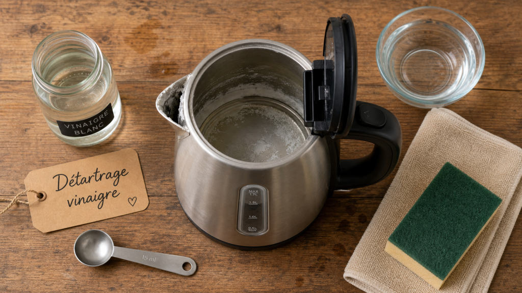 Comment nettoyer une bouilloire : détartrer au vinaigre blanc