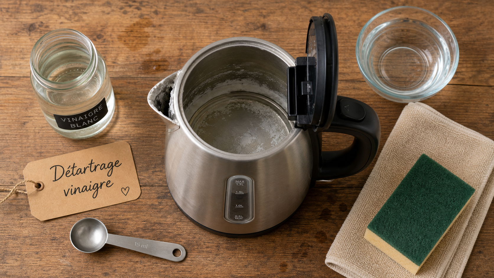 Comment nettoyer une bouilloire : détartrer au vinaigre blanc