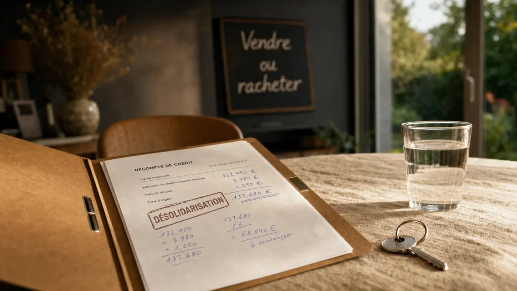 Divorce et crédit immobilier en cours : dossier de désolidarisation, vendre ou racheter