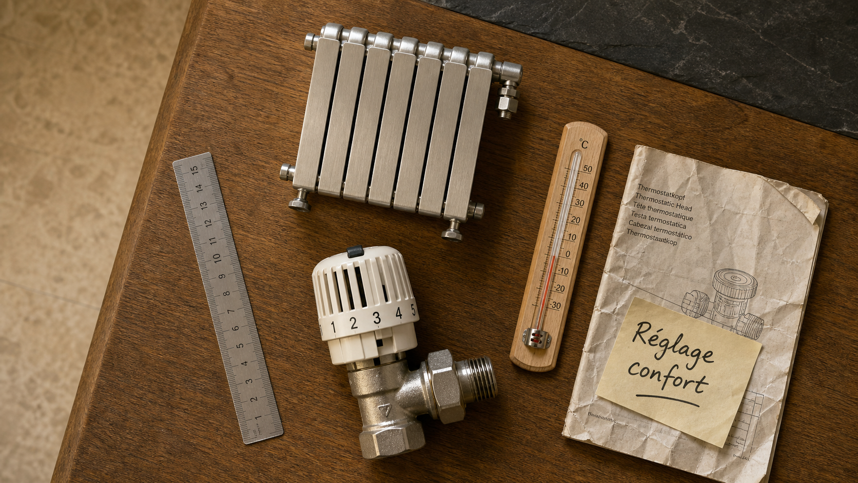 Fonctionnement vanne thermostatique : réglage chauffage