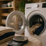 Lavage rapide 30 minutes quelle température : lave-linge blanc avec linge peu sale