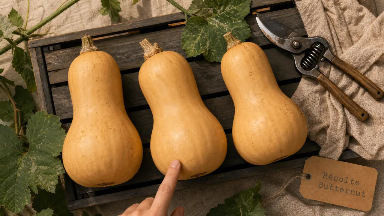 Quand cueillir les butternut : butternut mûres, test de fermeté pour conservation optimale