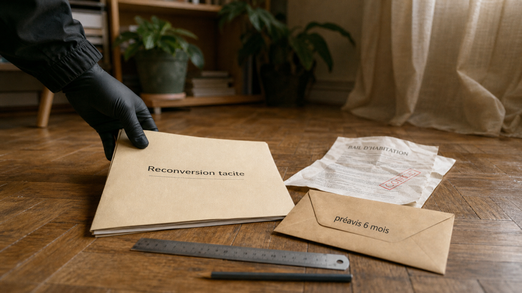 Reconduction tacite bail 3 ans et préavis de 6 mois, dossier de reconversion sur bail