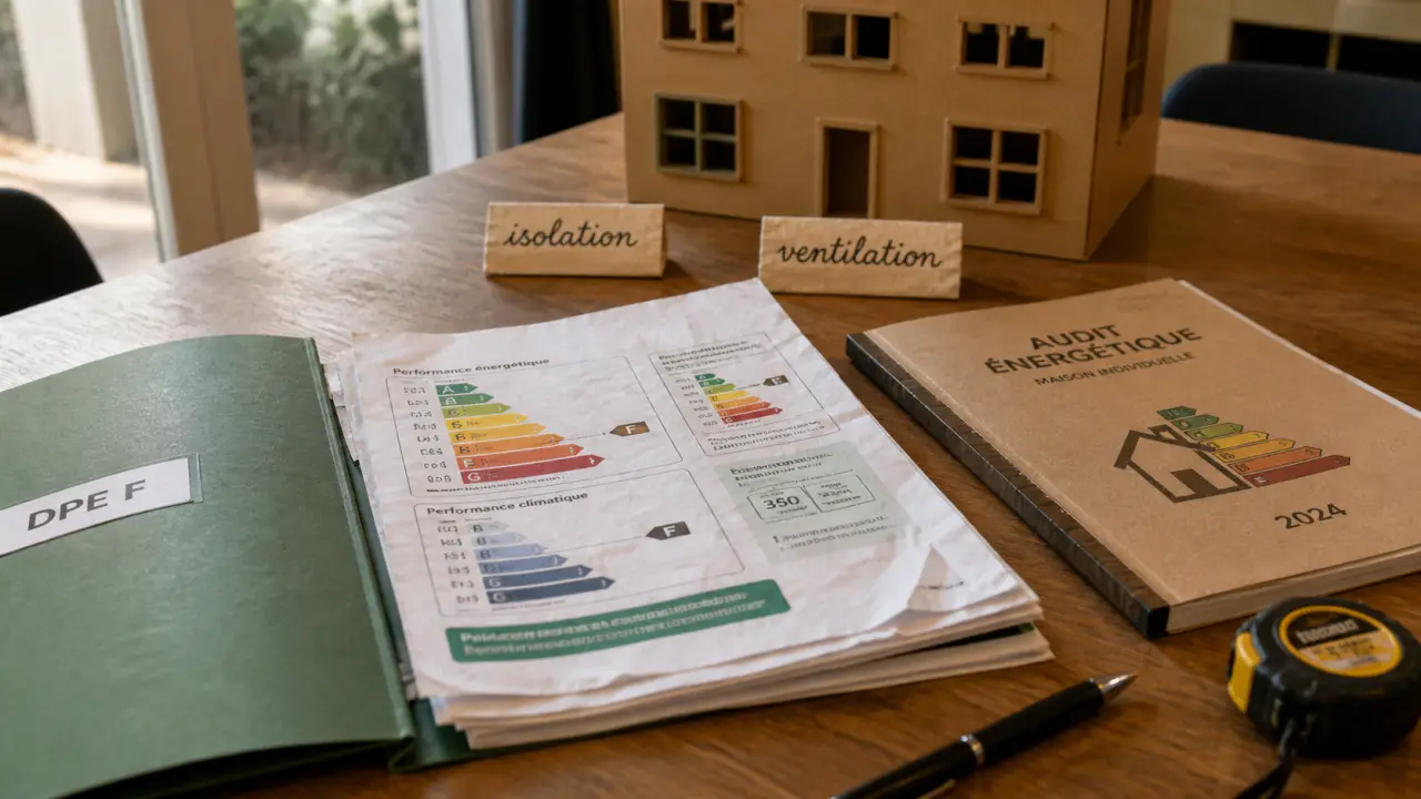 Achat maison DPE F obligation travaux : dossier audit énergétique et isolation