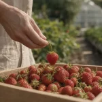 Comment cueillir les fraises sans les écraser : pédoncule et panier