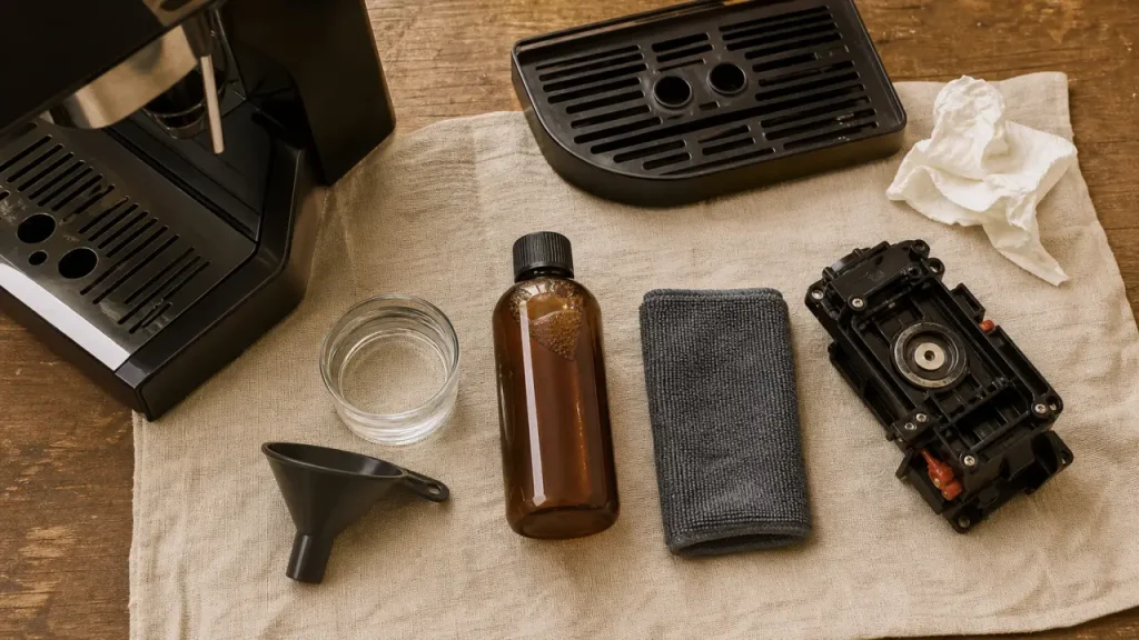 Voyant orange, calcaire, groupe infuseur : nettoyer une machine à café Delonghi sans faux pas