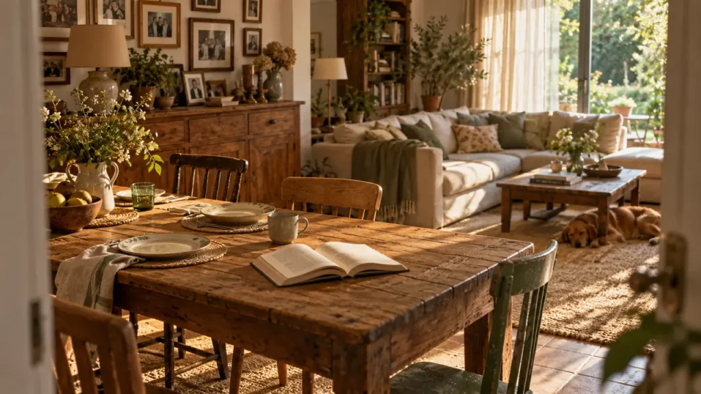 Déco maison de famille : associer meubles anciens et confort actuel