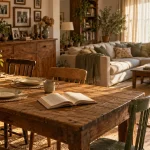 Déco maison de famille : salon chaleureux avec meubles anciens et confort actuel