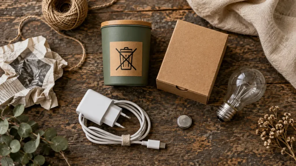 Logo poubelle barrée : pas de bac classique, une collecte adaptée