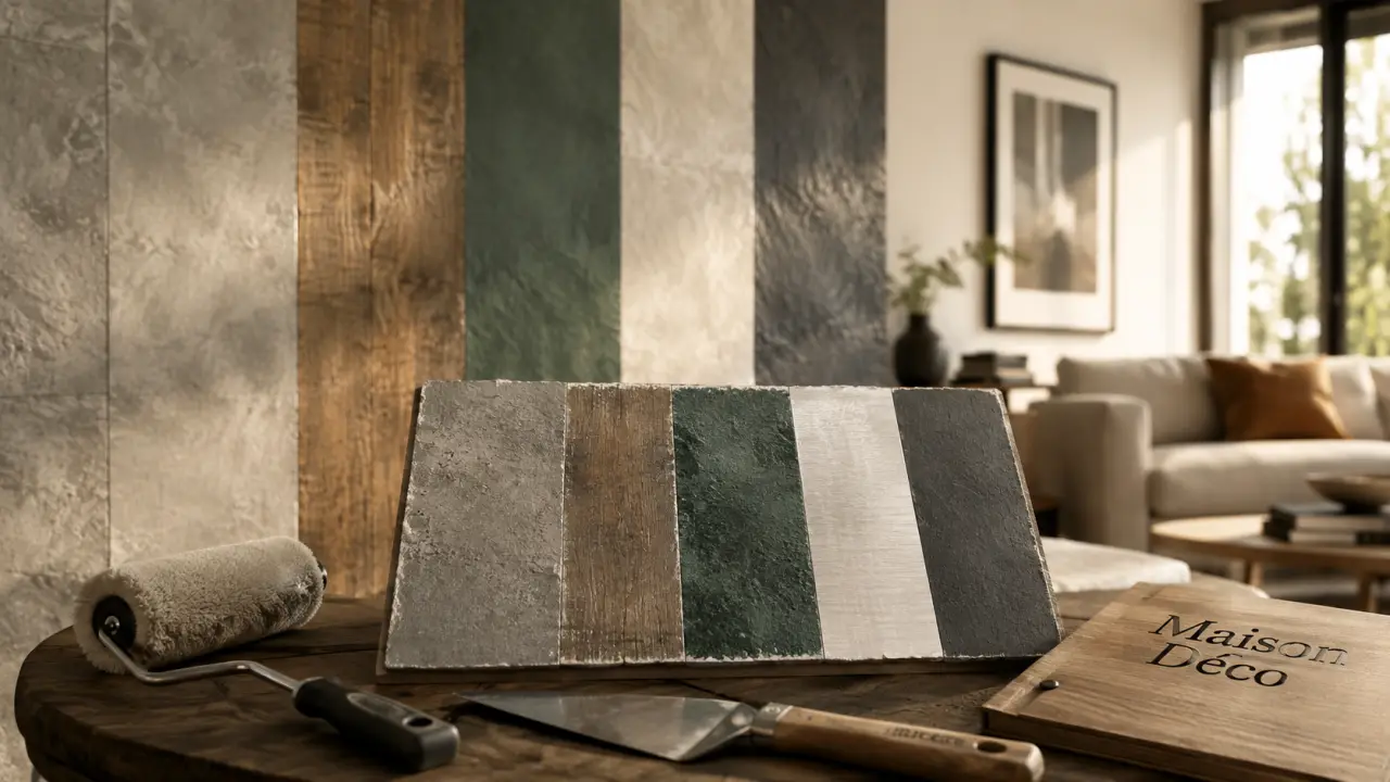 Maison déco peinture : textures béton, bois et velours
