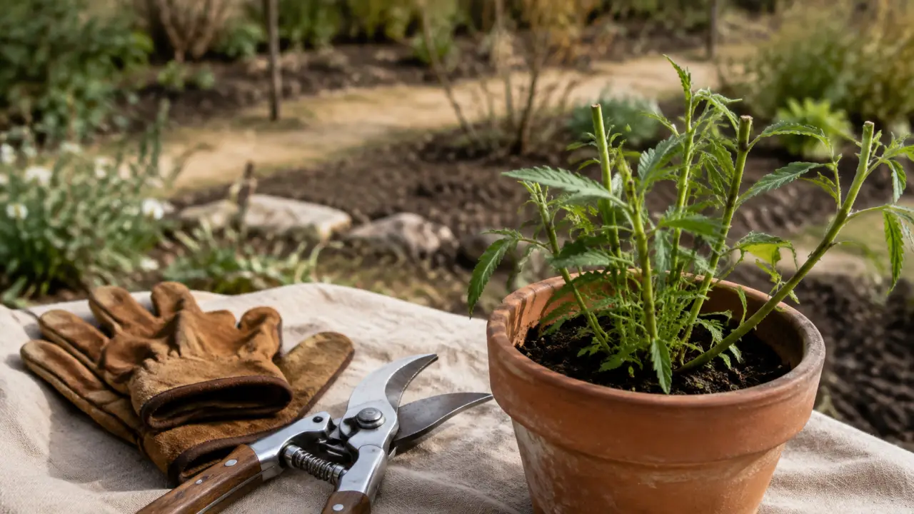 Quand tailler la verveine au printemps : coupe nette au sécateur, verveine en pot, tiges et bourgeons