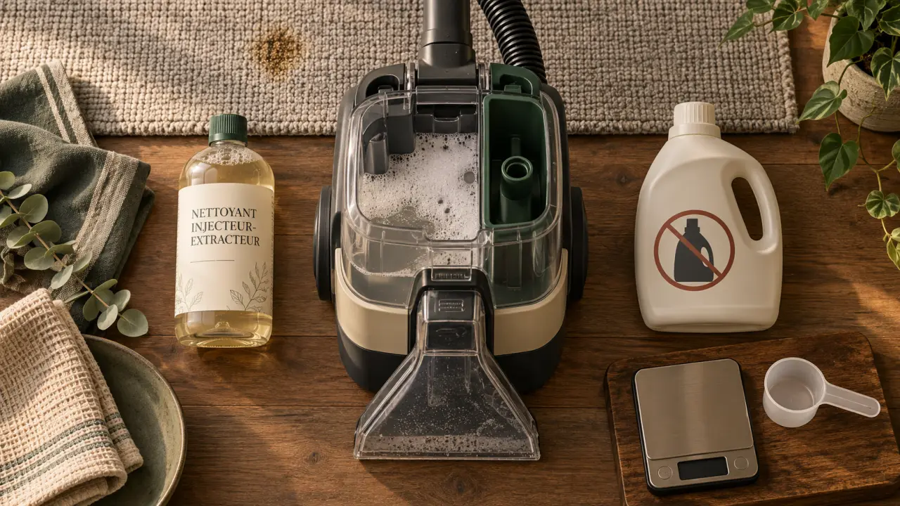 Peut on mettre lessive dans shampouineuse : risques, mousse, résidus et traces