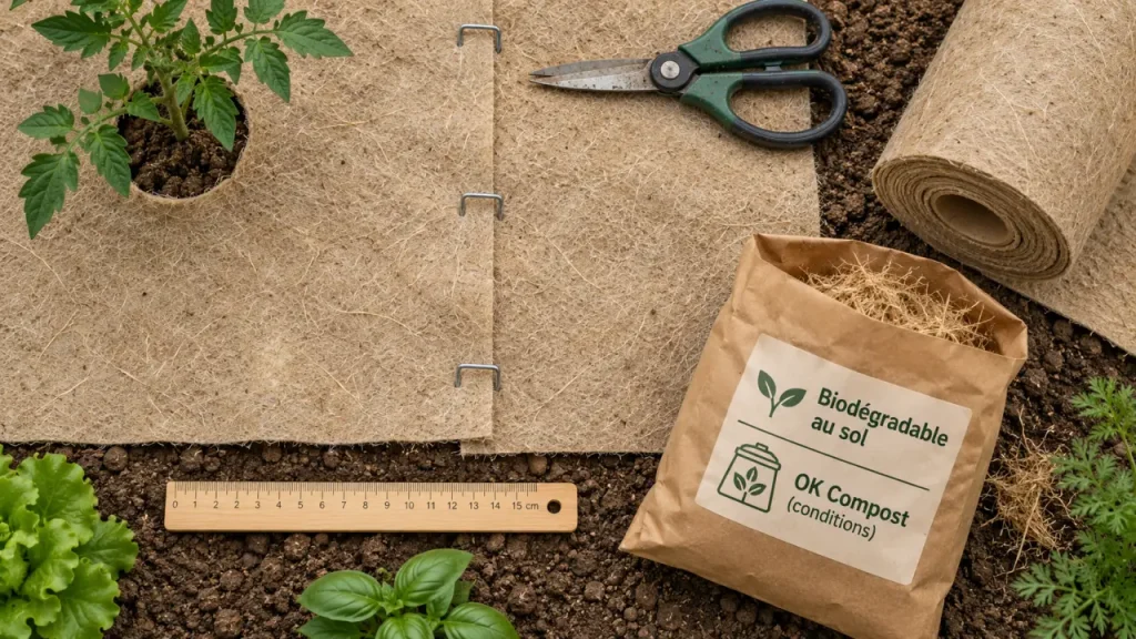 Toile de paillage biodégradable : choisir une protection qui dure juste le temps nécessaire